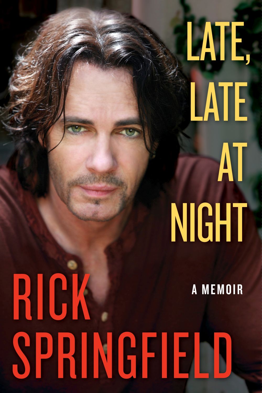 2. Cover of Rick Springfields autobiography Late Late at Night. From publicist
