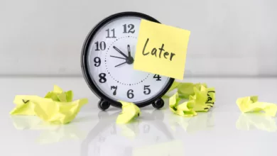 How to Stop Yourself from Procrastinating 8 Later Post It on Clock Indicating Procrastinating