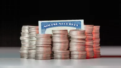 2022 SSA Trustees Report 12 Social Security Card Surrounded by Coins