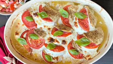 Baked Chicken Caprese for Mother's Day 20 Evans caprese 0523 900x575 1