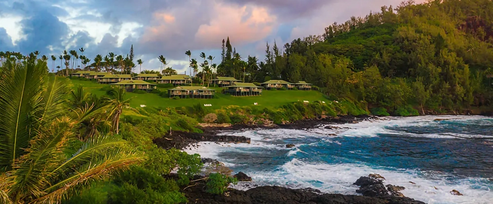 Sunrise ocean view from the Hana-Maui Resort on Maui’s eastern coast