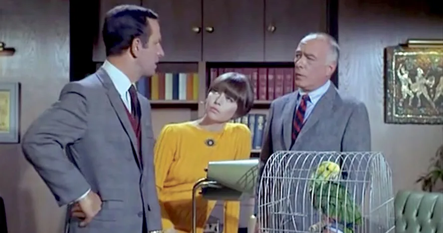 Don Adams and Barbara Feldon with their Spy Shows in the TV Show Get Smart