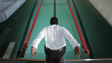 Knowing When It’s Time to Retire 10 Businessman Reading to Jump Into a Pool