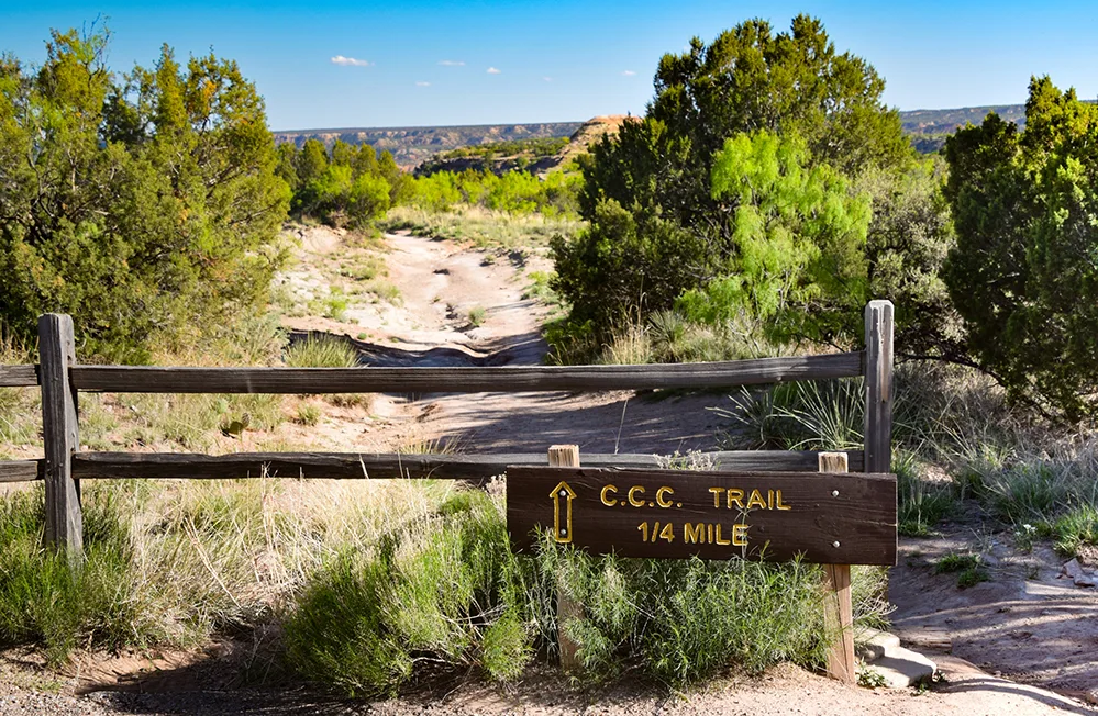 Take a Hike! Explore Palo Duro Canyon, Texas 2 Unmarked trailhead of Triassic Trail that crosses the CCC Trail Nick Thomas W