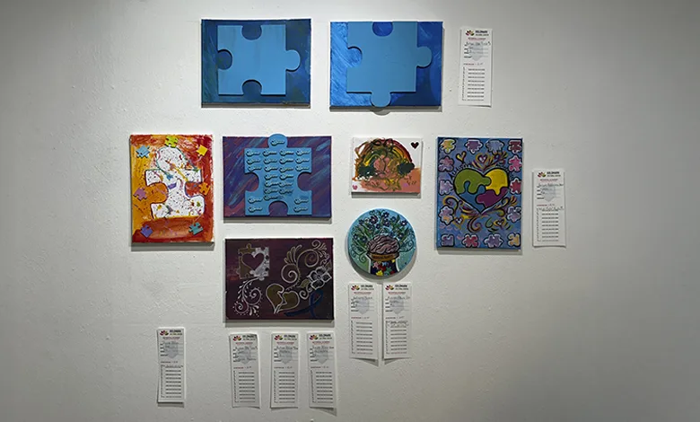 Every Brushstroke Tells a Story 1 Creative expression from the students of Waterfall Academy—artwork featuring interpretations of the autism symbol and more, filled with color and meaning.
