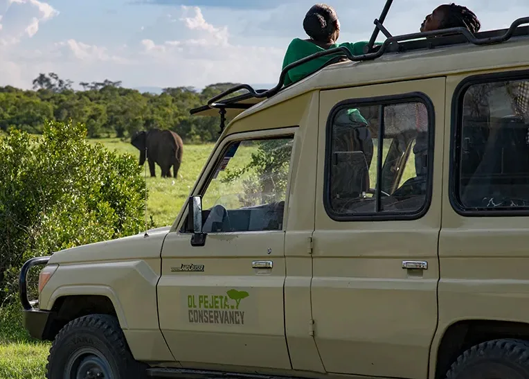 The Eye of the Wild 3 The Ol Pejeta crew overlooks the land at the wildlife conservancy in Kenya.