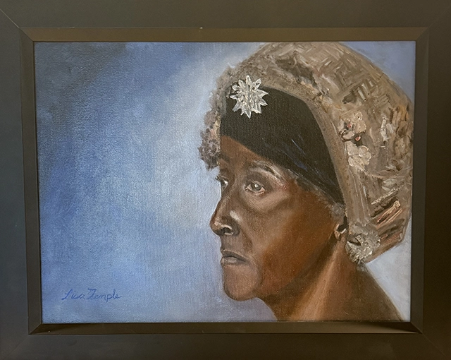 Turning Passion Into Purpose After 50: 3 creatives living their dream 9 Portrait painting by Lisa Temple of Mona Monroe, a Hurricane Katrina survivor, showing the emotional depth that transformed Temple's artistic direction