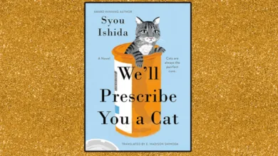 Book cover We'll Prescribe You a Cat by Syou Ishida featuring cats on mint green cover