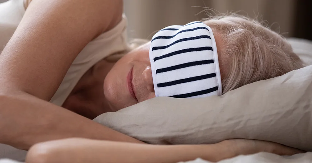 Stay Well While You Wander 3 1140 woman wearing sleep mask W