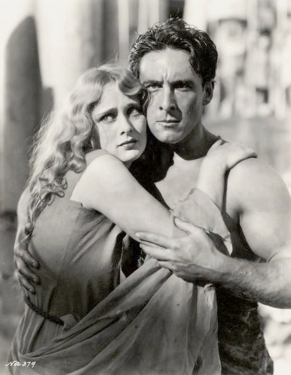 Dolores Costello and George O'Brien in a dramatic scene from Noah's Ark 1928