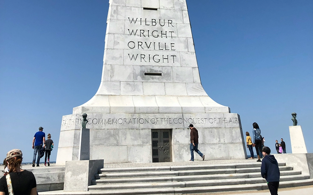 The Wright Brothers National Memorial monument in Kill Devil Hills, North Carolina
